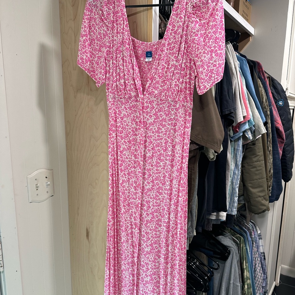 Pink floral dress
